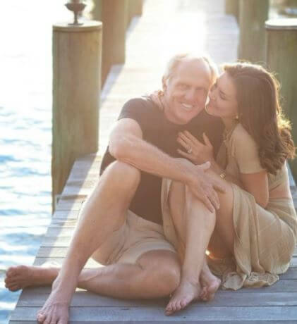 Laura Andrassy ex husband Greg Norman with his current wife Kirsten Kutner.